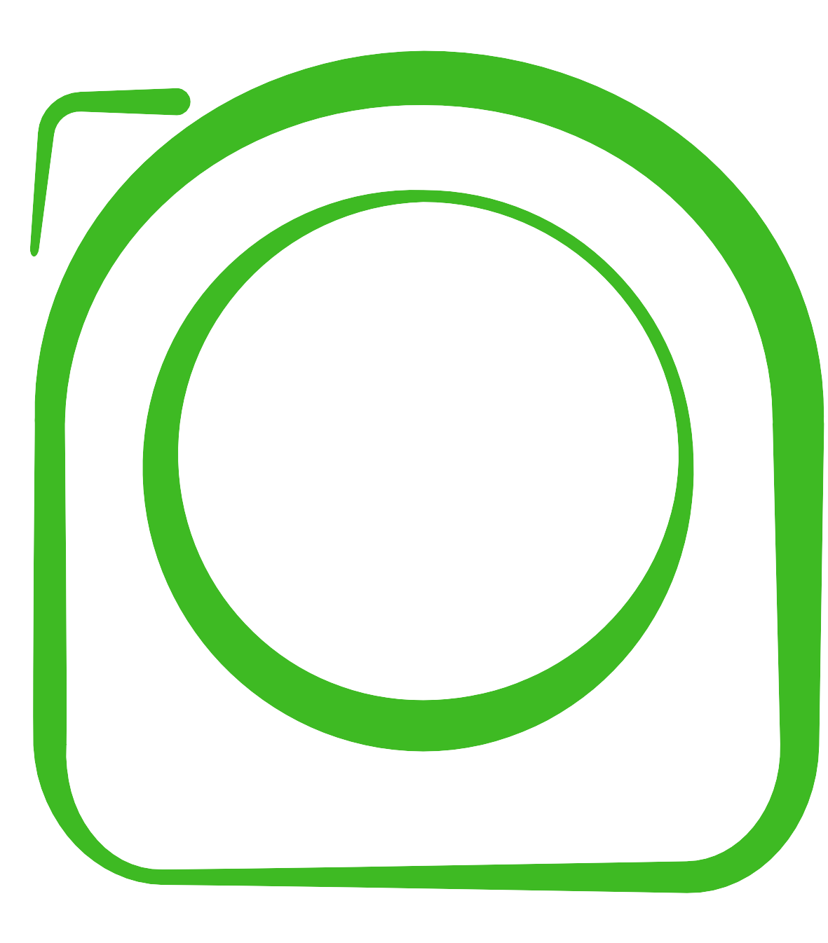 a green tape measure